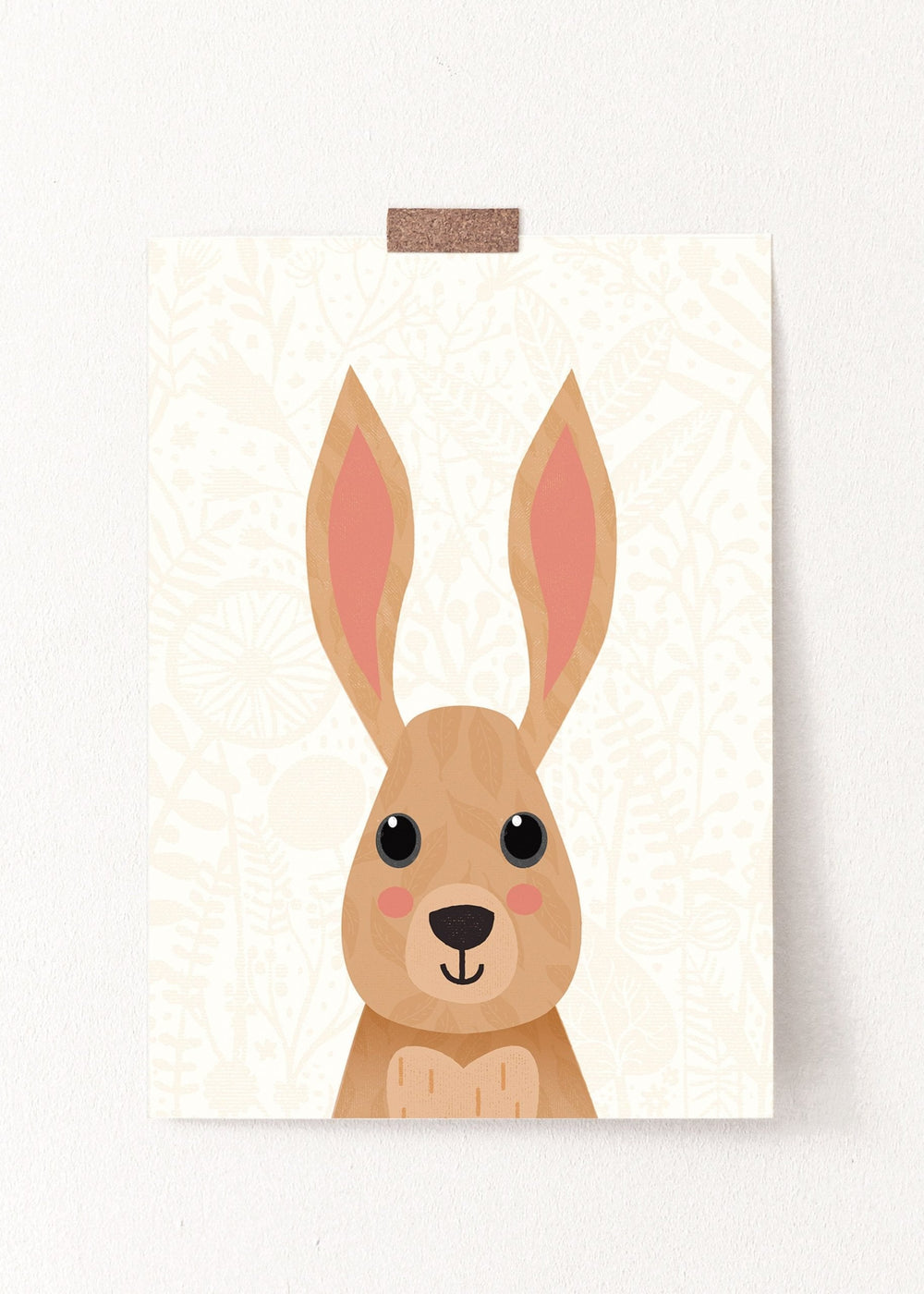 Woodland Animals Rabbit Nursery Print - PaperPaintPixels