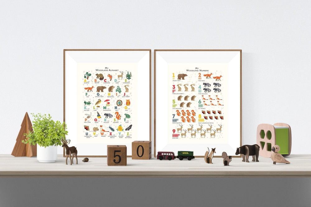 Woodland Counting Numbers Print - PaperPaintPixels