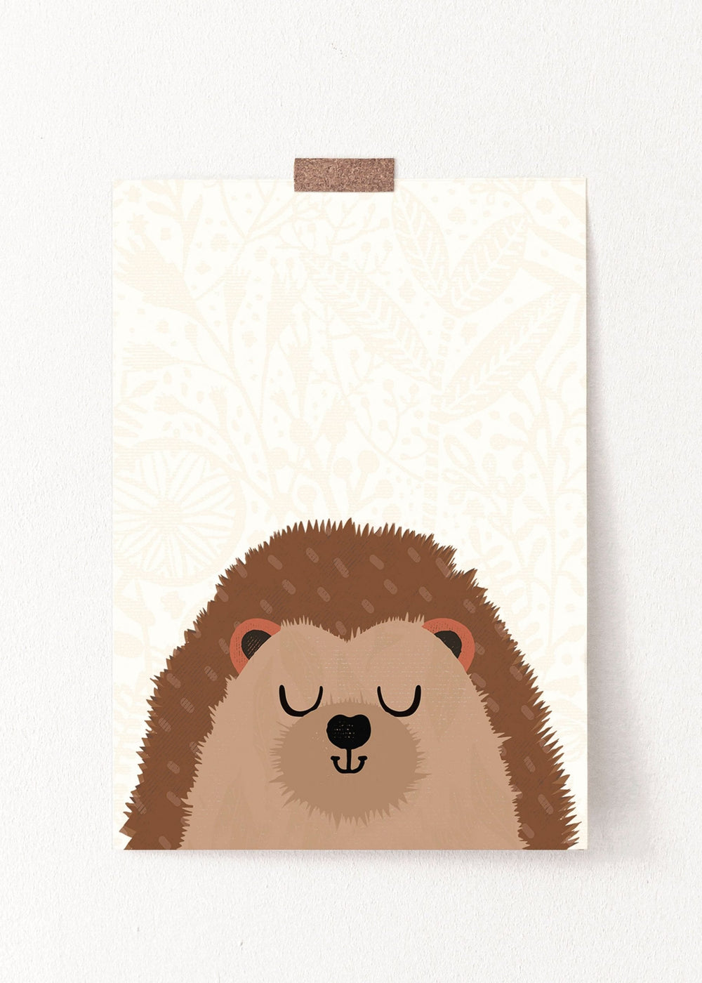 Woodland Hedghog Nursery Print - PaperPaintPixels