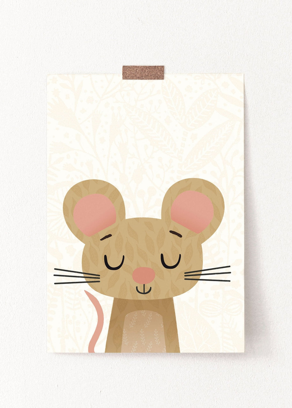 Woodland Mouse Nursery Print - PaperPaintPixels