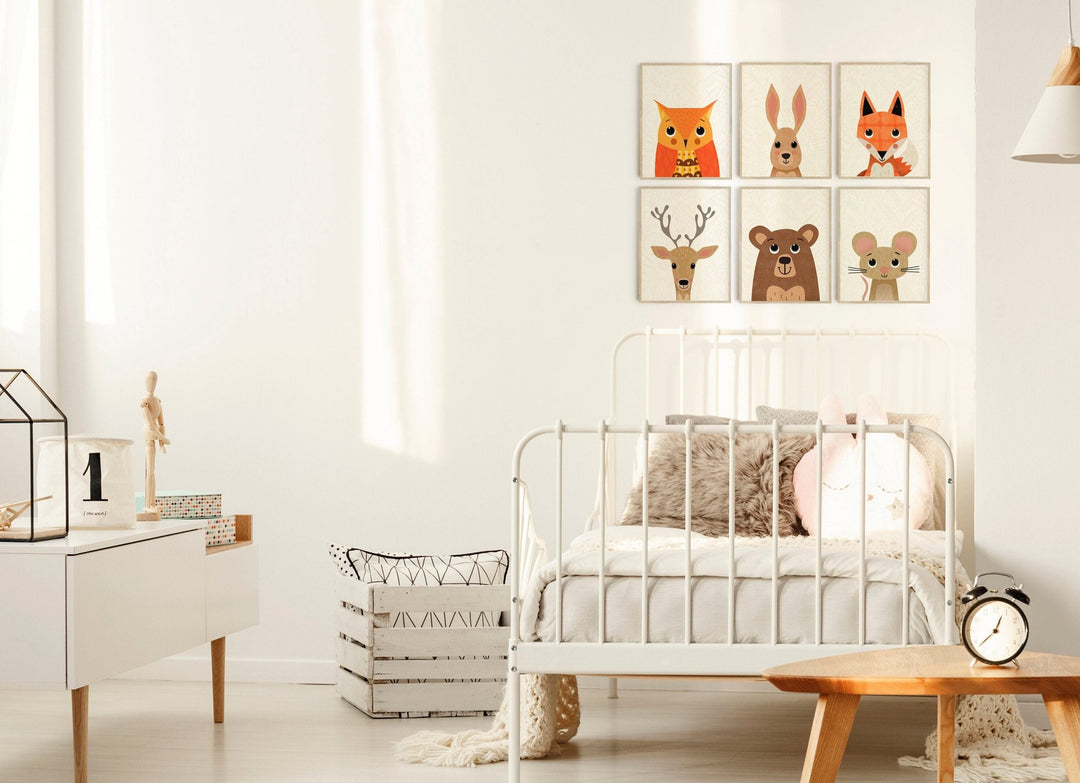 Woodland Nursery Art Prints - PaperPaintPixels