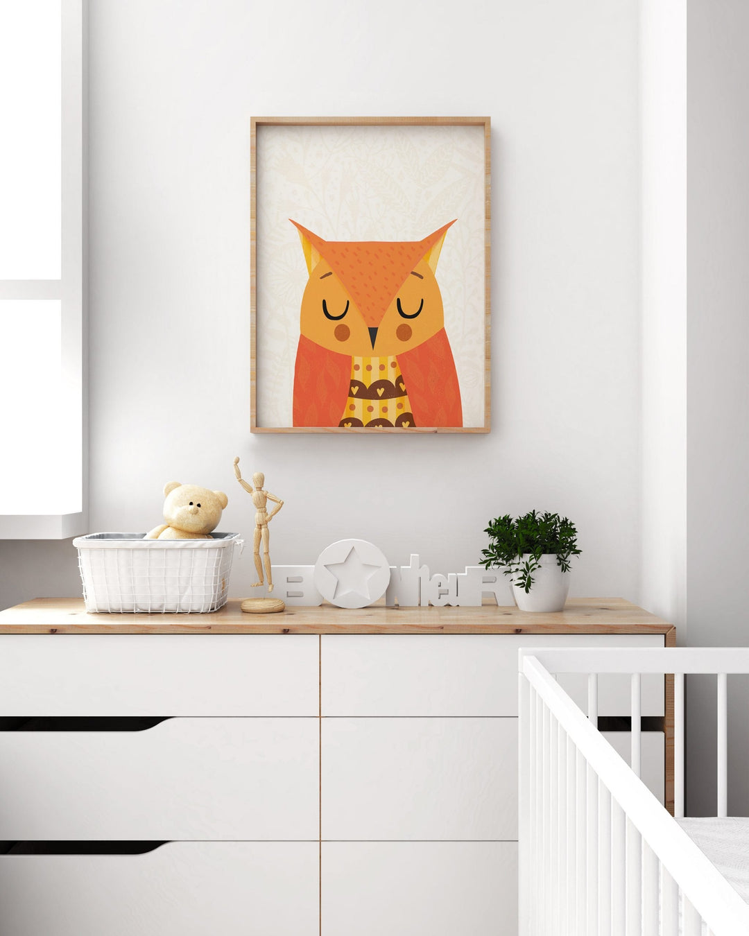 Woodland Owl Nursery Print - PaperPaintPixels